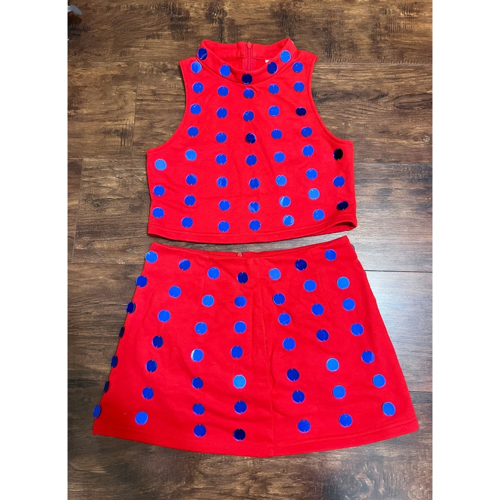 QOS | Skort Set. ❤️💙 - Picture 2 of 6